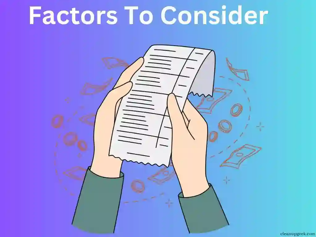 Factors to consider