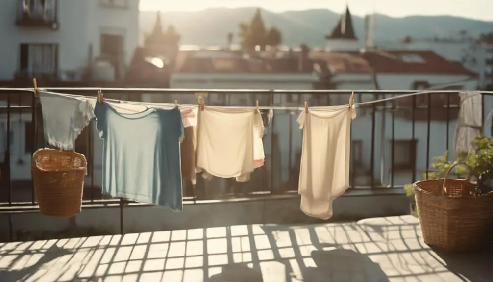organizing laundry after drying